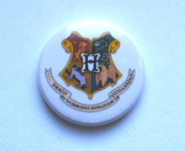 Hogwarts Crest 25 mm Button Badge Harry Potter Gryffindor Slytherin J K Rowling