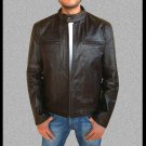 Contraband Chris Farraday Mark Wahlberg Dark Brown Distressed Leather Jacket