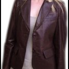 ladies Brown leather Blazer jackets Lamb Leather