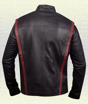 N7 MASS EFFECT 3 LEATHER JACKET 100% Handmade Real Leather Jacke Black Red Sizes