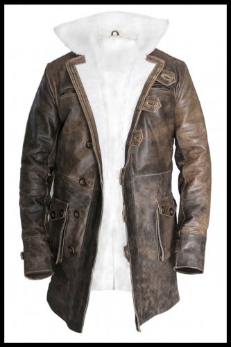 Bane Tom Hardy Batman Dark Knight Rises Handmade Cow Leather Jacket Brown Sizes
