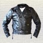 Terminator 2 Judgement Day Arnold  Biker Black Leather Jacket size Small-5XL Men