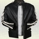 LETHAL WEAPON 4 MARTIN RIGGS Handmade Sheep LEATHER JACKET Black Small-5XL