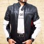 Men Biker Handmade Cow Leather Jacket Black size Small-4XL