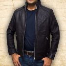 Men Bourne Legacy Jeremy Renner Distressed Handmade Black Sheep Leather Jacket