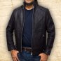 Men Bourne Legacy Jeremy Renner Distressed Handmade Black Sheep Leather Jacket