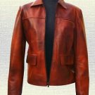 Hunger Games Katniss Everdeen Handmade  Leather Jacket Brown Black all New Sizes
