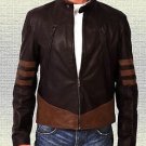 XMen Origin Wolverine Hugh Jackman's Handmade Brown Original Leather Jacket