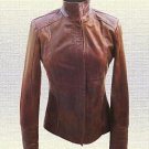 Ladies Handmade Original cow Leather Fashion Jacket Brown All Sizes Availabl