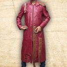 Guardians of Galaxy Chris Patt Starlord Faux Leather Trench Long Coat  Maroon