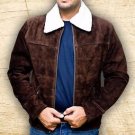 Walking Dead Rick Grimes Handmade Suede Leather Jacket Small-5XL Brown