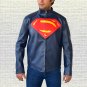 Superman SamllVille Dram Series Handmade Black Synthetic Leather Jacket Sizes