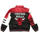 CHICAGO BULLS NBA FAN VARSITY SHEEPSKIN LEATHER JACKET- MEN'S ALL SIZE AVAILABLE