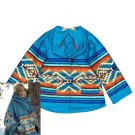 Kelly Reilly Jacket Beth Dutton Yellowstone Blue Hooded Wool Poncho Women Coat