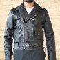 Terminator 2 Arnold Style Le Filetto's Fashions Bikers Cow Leather Jacket