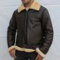 Aviator RAF B3 Shearling Flying Bomber Fur Sheepskin Leather Jacket For Men