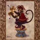 Monkey With Cymbals by Janet Kruskamp 9x11 Art Print Poster 160076