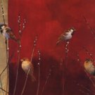 Sparrows in Willow by Ellen Granter 36x24 Art Print Poster 688809