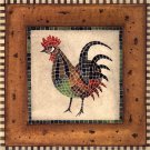 Mosaic Rooster No.4 by Katharine Gracey 12x12 Art Print Poster 424815