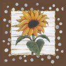 Polka Dot Sunflower by Bonnee Berry 6x6 Art Print Poster 470992