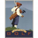 Vintage Golf - Putt by Si Huynh 15.750x19.5 Art Print Poster 754691