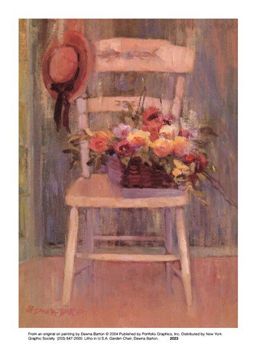 Garden Chair by Dawna Barton 5.750x7.750 Art Print Poster 193144