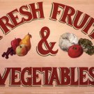 Fruits & Vegetables Sign by Eric Michaels 7x5 Art Print Poster 281932