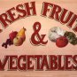 Fruits & Vegetables Sign by Eric Michaels 7x5 Art Print Poster 281932
