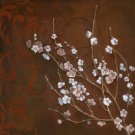 Cherry Blossoms on Cinnabar I by Janet Tava 20x20 Art Print Poster 604575