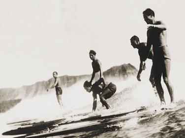 Tom & Crew, Diamond Head by Tom Blake 32x26 Art Print Poster 461272