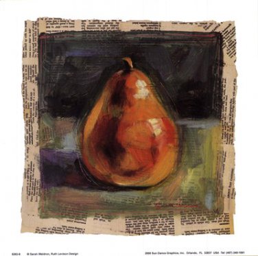 Pear by Sarah Waldron 8x8 Art Print Poster 659188