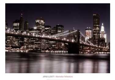 Manhatten Reflections by Jorge Llovet 39.5x27.5 Art Print Poster 778239