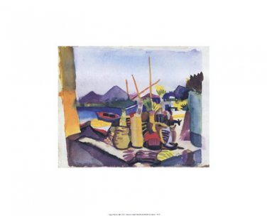 Landscape at Hammamet by August Macke 20x16 Art Print Poster 736821