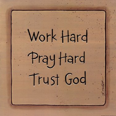 Work Hard by Karen Tribett 12x12 Art Print Poster 895867