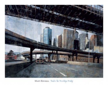 Under the Brooklyn Bridge by Marti Bofarull 44x35 Art Print Poster 723923