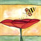Poppies a Buzz by Serena Bowman 14x11 Art Print Poster 733728