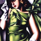 Jeune Fille Vert by Tamara De Lempicka 24x36 Art Print Poster 535222