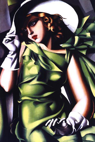 Jeune Fille Vert by Tamara De Lempicka 24x36 Art Print Poster 535222