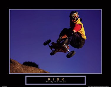 Risk- Mountain Boarder by  Unknown 28x22 Art Print Poster 713150