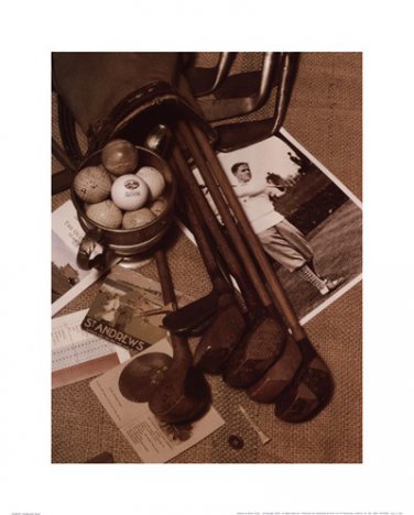 Vintage Golf - Sepia by  Unknown 16x20 Art Print Poster 713164
