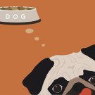 Peek-A-Boo Pug by Yuko Lau 12x12 Art Print Poster 786152