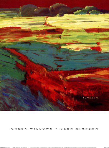 Vern Simpson - Creek Willows by  Unknown 12x16 Art Print Poster 14065