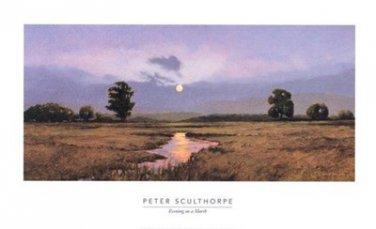 Evening on a Marsh by Peter Sculthorpe 26x16 Art Print Poster 720334