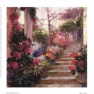 Rose Garden Steps by Pino Daeni 7x7 Art Print Poster 751885