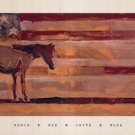 Horse - Red, White & Blue by Michael Swearngin 34x18 Art Print Poster 508569
