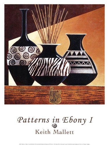 Patterns in Ebony I by Keith Mallett 11.750x15.750 Art Print Poster 292676