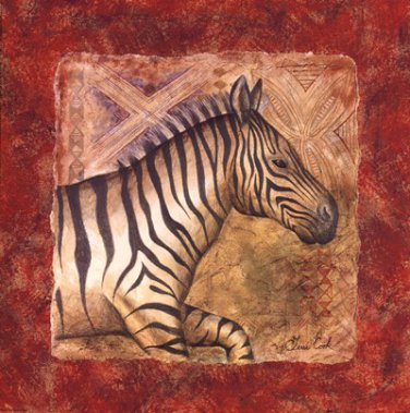 Zebra Safari by Terri Cook 12x12 Art Print Poster 125641