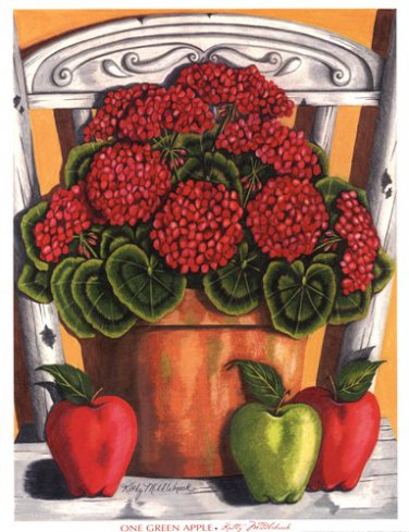 One Green Apple by Kathy Middlebrook 13x17 Art Print Poster 870505