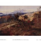 The Elk by Charles M. Russell 16.5x12 Art Print Poster 14372
