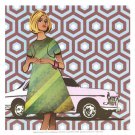 Girl with Car - mini by Sammy Pazzio 13x13 Art Print Poster 887862